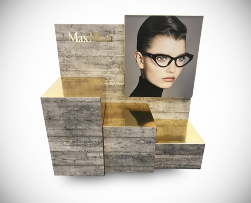 MaxMara-Cemento eyeglasses luxury display
